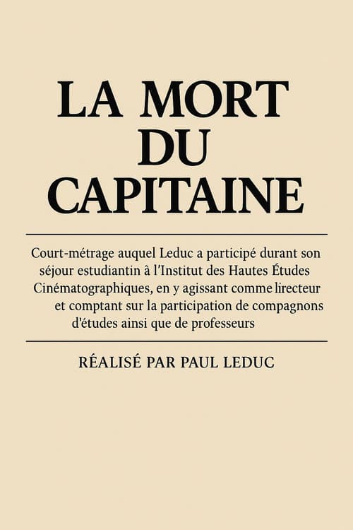 La mort du capitaine