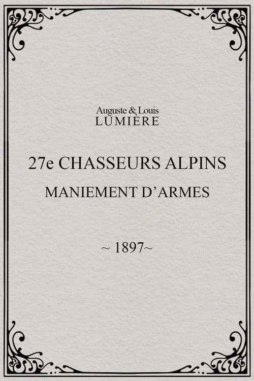 27ème chasseurs alpins : maniement d’armes