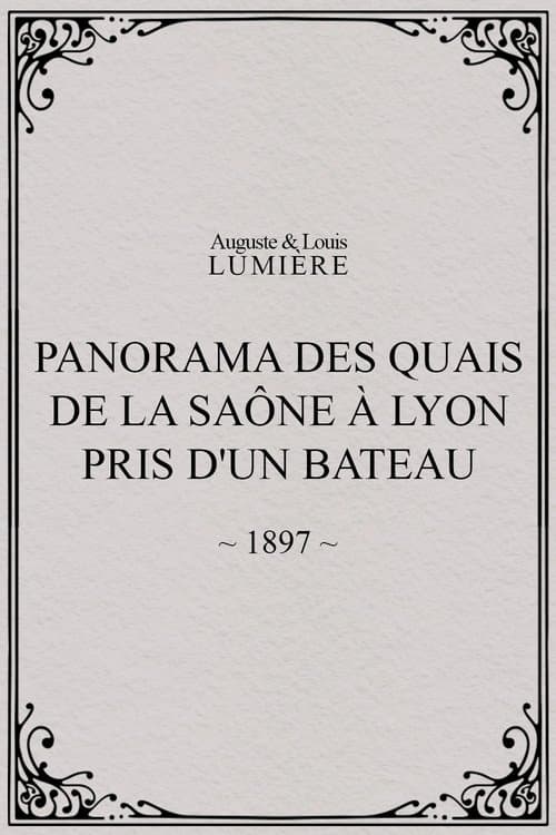 Panorama des quais de la Saône à Lyon pris d'un bateau